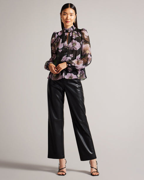 THEERA-Tops-Introducing the stunning THEERA blouse, a masterpiece of texture and print. Its textured fabric and photographic floral print are a feast for the eyes, while the stand collar with a keyhole cut-out add a touch of intrigue. With button fastening and delicate ladder lace inserts, this blouse will capture attention wherever you go. Textured blouse Photographic floral print Stand collar with keyhole cut-out Button fastening Ladder lace inserts Blouson sleeves Lined body- Ted Baker Romania
